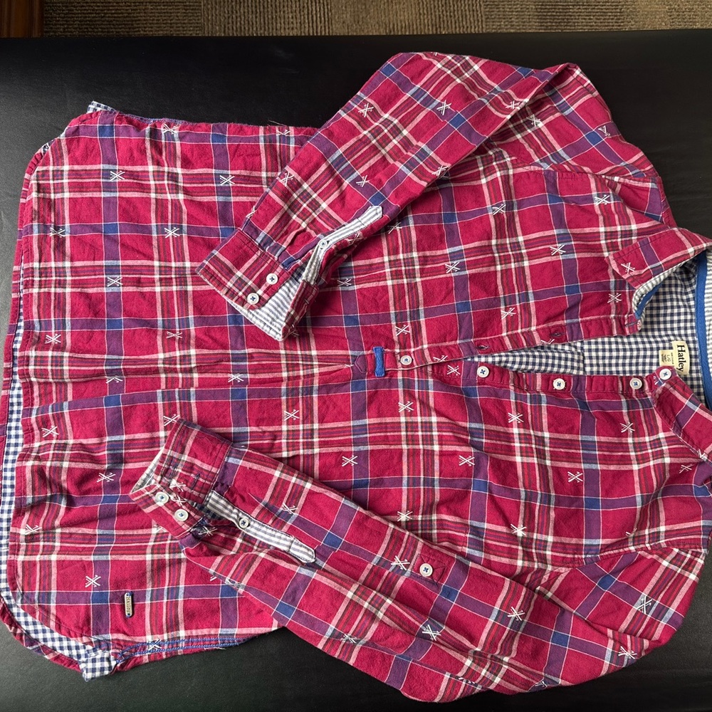 Hatley Red and Blue Plaid Men's Casual Shirt